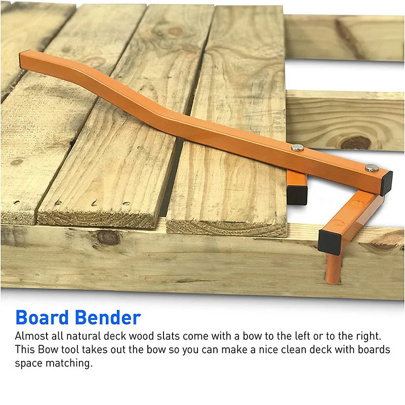 Universal Deck Board Bending Bow Straightening Tool Board Bender Decking Tool Woodworking Accessory 25.59x6.30x0.79inch