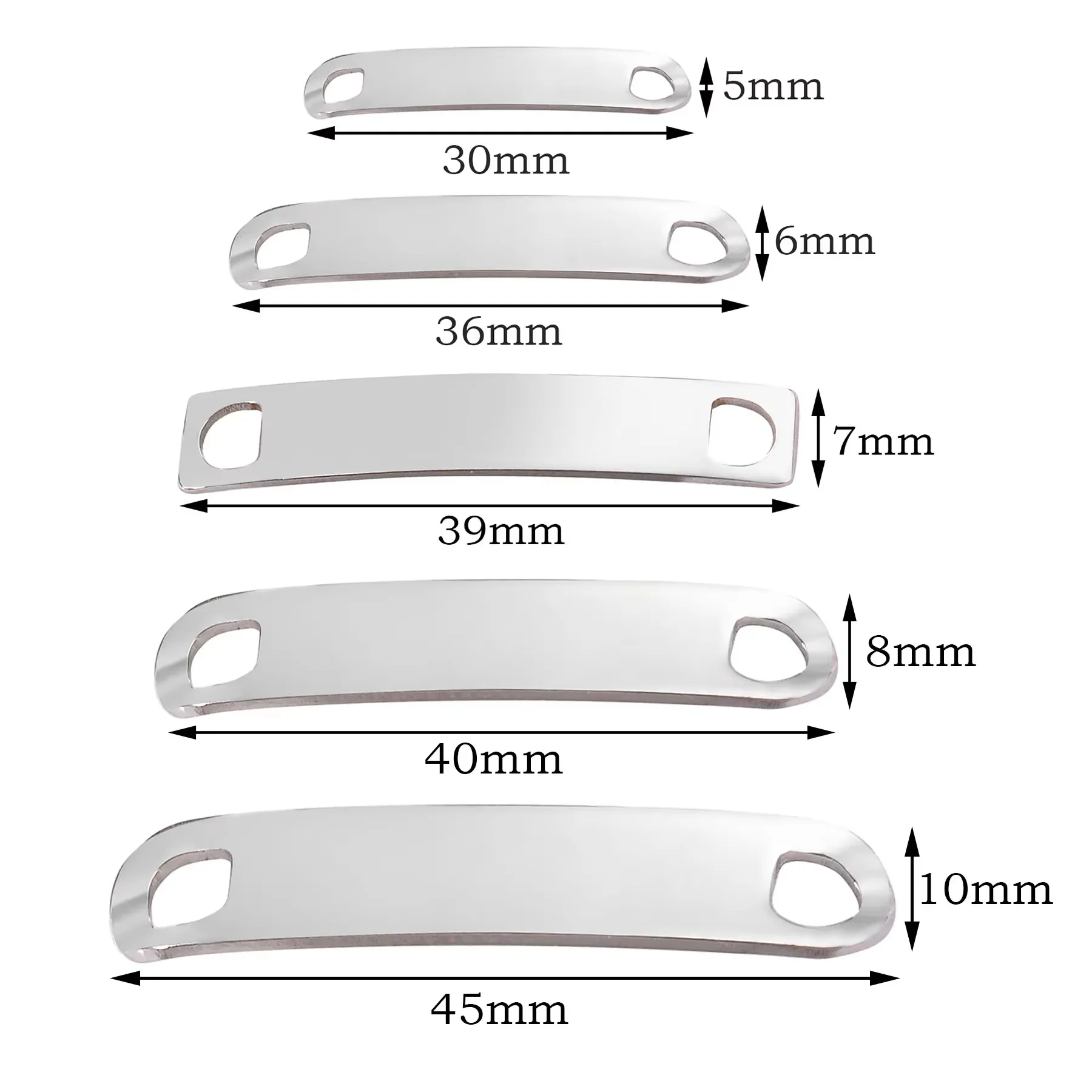 10pcs Blank Bar Connector Silver Gold Colour Stainless Steel DIY Bracelet Necklaces Jewelry Makings Tag Findings