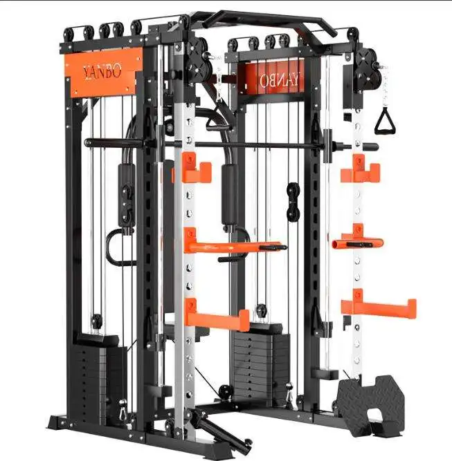 Home Gym Equipment 152cm 140kg Weight Stack Squat Rack Power Cable Crossover Gym Smith Machine
