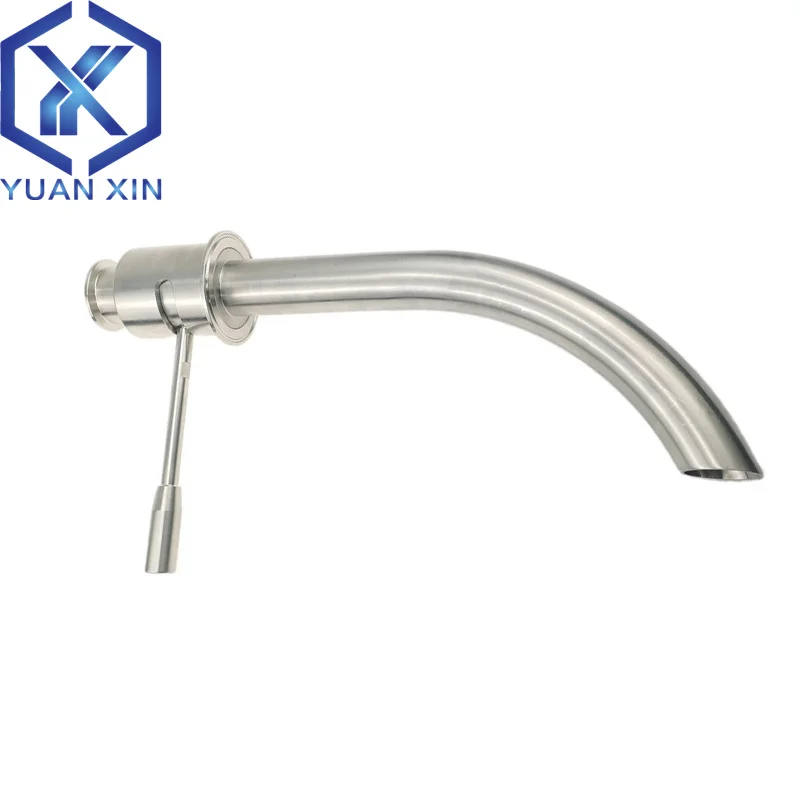 1' 1-1/4' 1.5' Tri-Clamp Beer Fermentation Tank Beer Dispenser Discharge Valve Rotatable Racking Arm Stainless Steel SS304