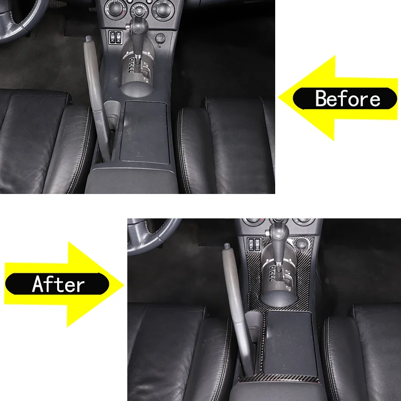 لميتسوبيشي الكسوف 2006-2011 لينة ألياف الكربون سيارة وحدة التحكم المركزية والعتاد التحول لوحة الكسوة ملصق اكسسوارات السيارات #2