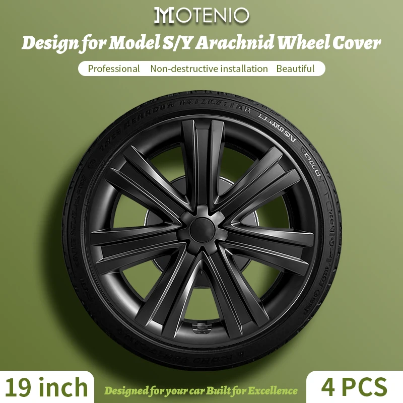 

4PCS for Model S2022-2024/Y 2020-2024 Vehicle Full Coverage Arachnid Style Wheel Cover Cap19 Inches Hubcaps Automobile for Tesla