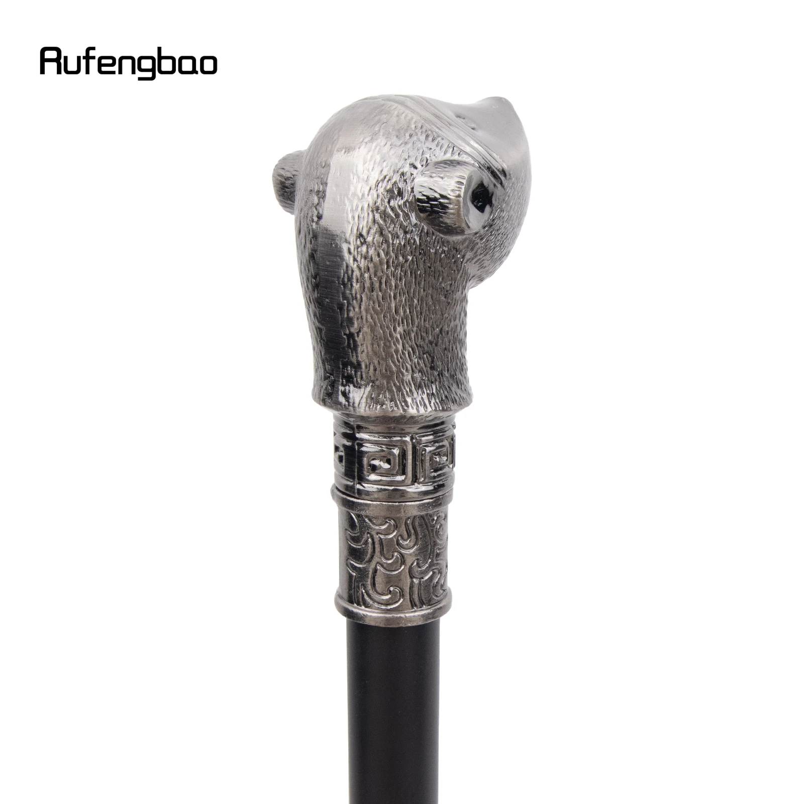 Silver Hamster Guinea Pig Animal Fashion Walking Stick Decorative Cospaly Vintage Party Fashionable Walking Cane Crosier 93cm