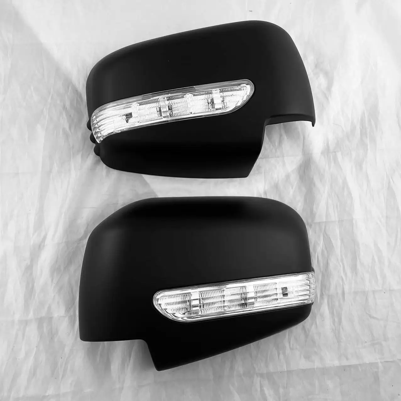 Matte Black Rearview Car Accessories Plated Trim Door Mirror Cover With LED For Mitsubishi Triton L200 2005 2008 2009 2010 2012