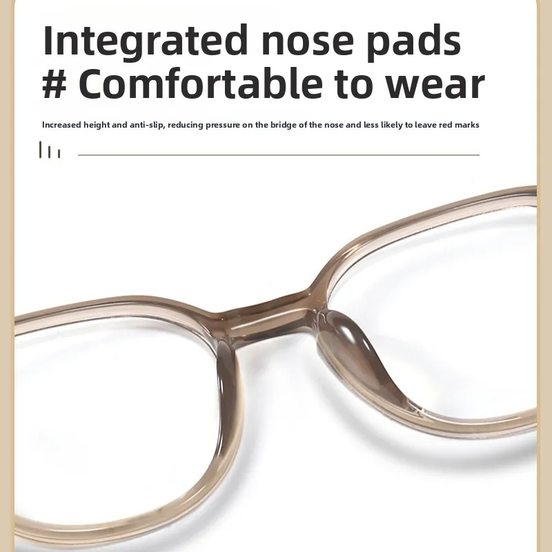 CLLOIO ملابس يومية مريحة TR90 نظارات طبية الضوء الأزرق حجب قصر النظر المستديرة نظارات للقراءة النظارات التقدمية #3