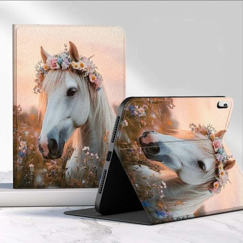 Flower Horse For Lenovo Xiaoxin Pad Pro Tab M10 K10 Plus 3rd Y700 Gen 11 11.2 11.5 12.7 8.8 Inch Tablet Case