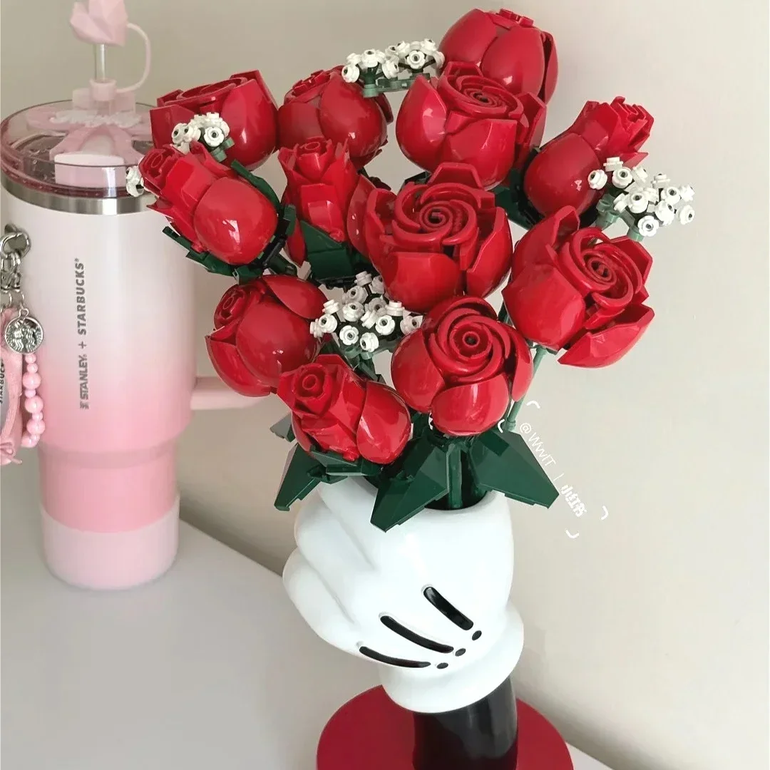 

Icons Bouquet of Roses Home Décor Artificial Flowers Building Blocks Toys Birthday Anniversary Valentine's Day Specia Days Gifts