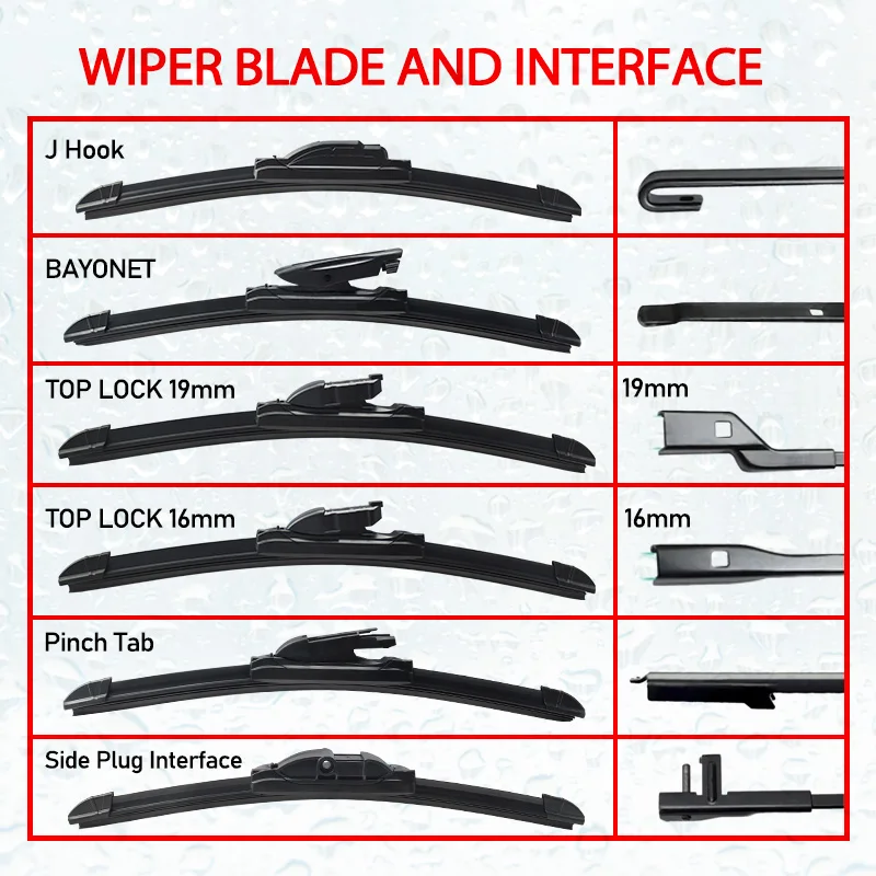 Kcimo 1 قطعة شفرات ممسحة السيارة الأمامية المطاط المتين لينة بدون إطار فرش الزجاج الأمامي ملحقات النافذة