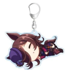 Anime Rijst Douche Speciale Week Stilte Suzuka Tokai Teio Mejiro McQueen Gouden Schip Sleutelhanger Pop Acryl Sleutelhanger Hanger voor Gift