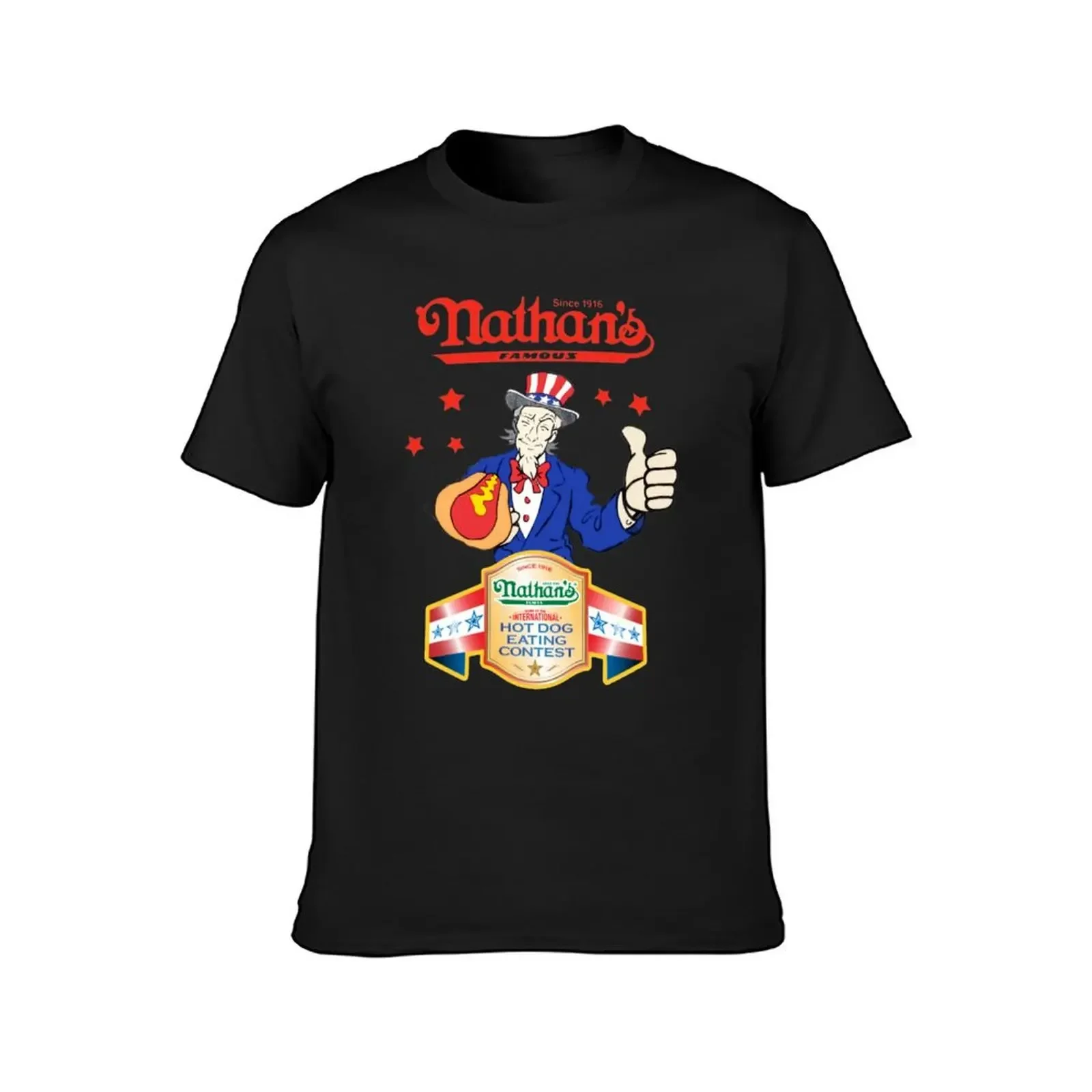 Joey Chestnut Nathans Hot Dog Eating Fourth Of July 2021 T-Shirt vintage clothes tees kawaii clothes Men's t-shirt