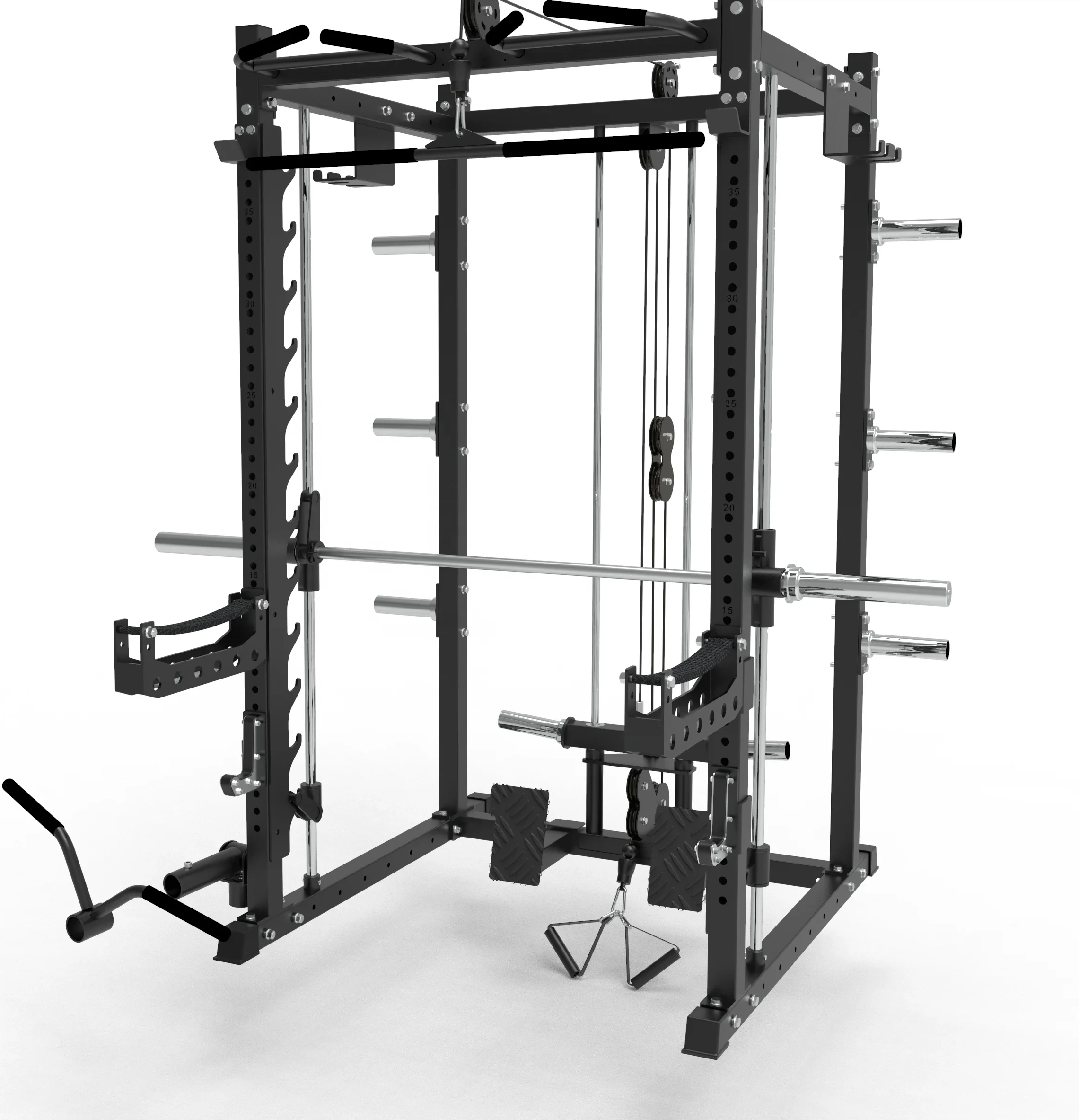 Smith Machine Muscle Power Rack Multi Function Fitness Gym Equipment Home Use Squat Rack Workout Equipments Fitness Equipment