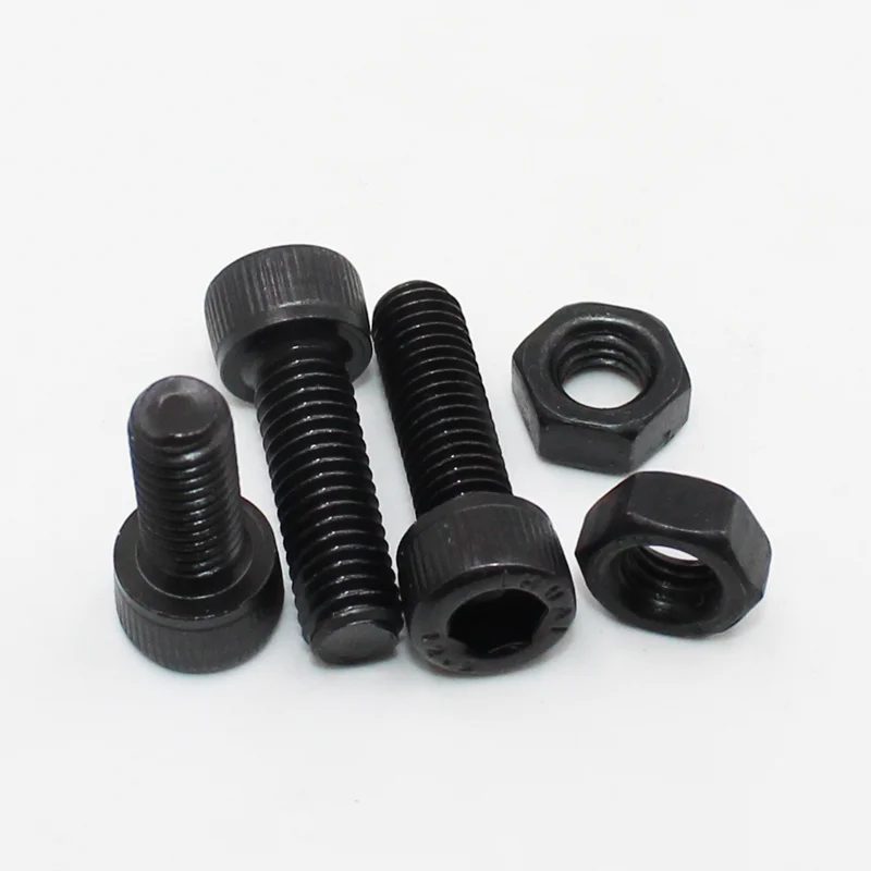 Sechskant-Innensechskantschraube und Mutter M2 M3 M4 M5 M6 Schwarz 12,9 Kohlenstoffstahl Inbus-Maschinenschrauben Bolzenmutter-Sortiment – Detail 5