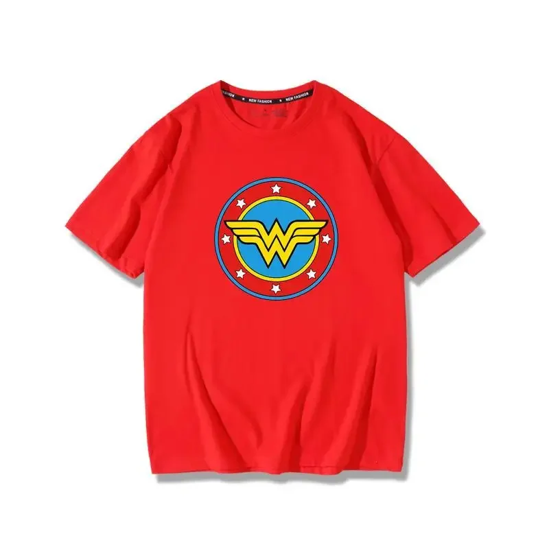 BeastKingdom 배트맨 슈퍼맨 플래시 원더 우먼 여름 크리 에이 티브 느슨한 반팔 만화 애니메이션 주변기기 티셔츠 선물