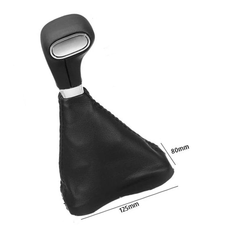 Car AT Car Gear Shift Knob Gaitor Shifter Lever Gear Stick Knob Leather Cover For Skoda Tiguan Touran Bora Passat