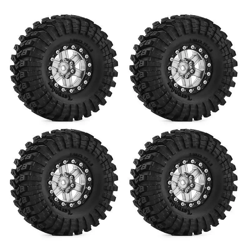 1.3 Inch Aluminum Alloy Wheel Set 4PCS for TRX4M SCX24 FCX24 AX24 Ascent18 1/18 1/24 RC Crawler Upgrade Parts