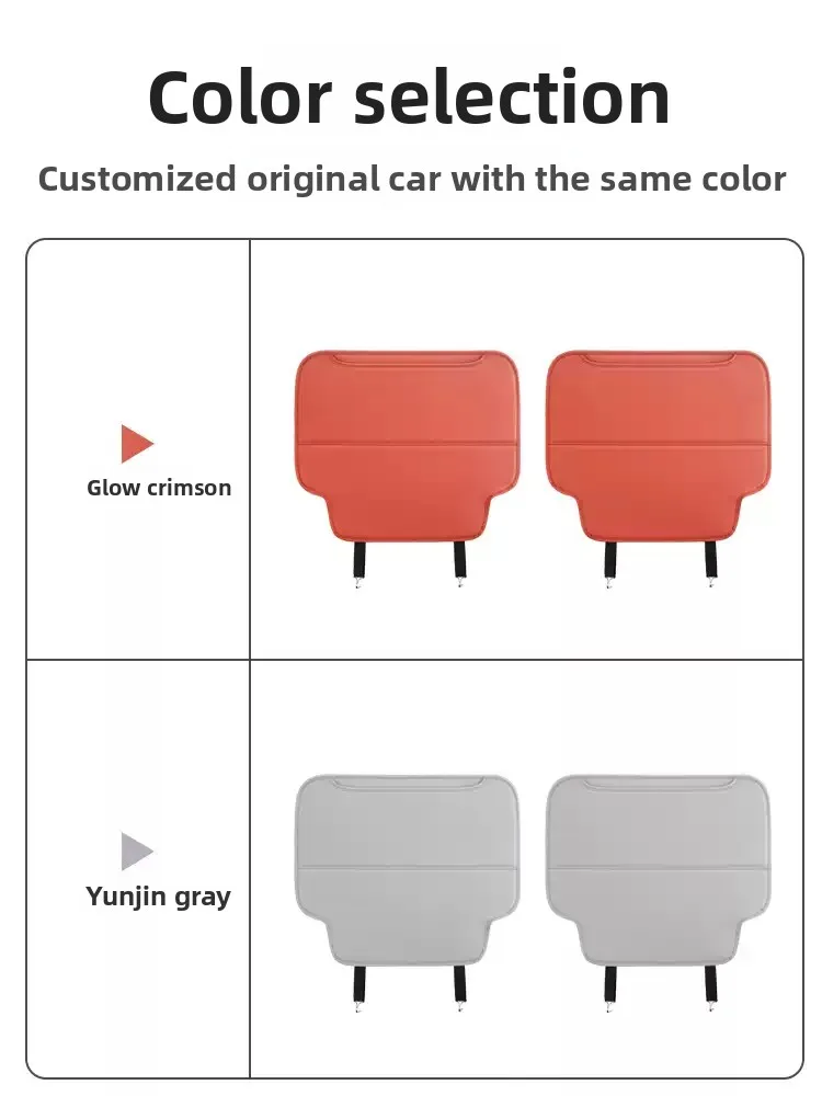 

for BYD Sealion 8 Tang L EV 2Pcs Car Seat Back Anti-kick Pad Leather Protective Cover Car Backrest Seat Protector Accessories