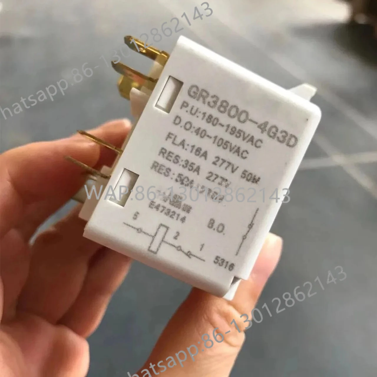 Ice Machine Accessories 3P GR3800-4G3D Compressor Start Relay