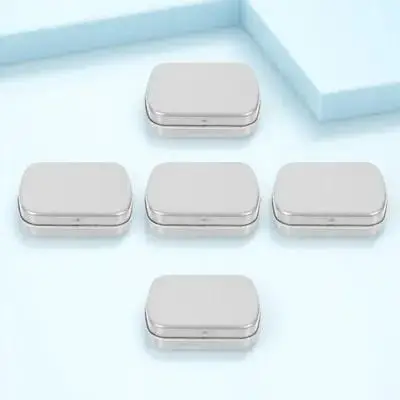 

5Pcs Iron Small Storage Boxes Rectangular Candy Case Durable Organizer for USB Keys Gifts Small Tin Box