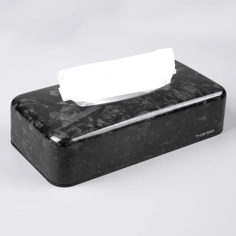 

Vehicle mounted forged carbon fiber tissue box Auto Boutique For All Car