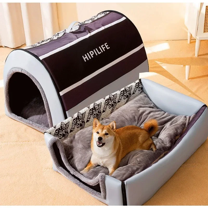 Big Dog Mongolian Bag Kennel Medium Size Large Autumn and Winter Dog House Removable and Washable Four Seasons Pet Supplies