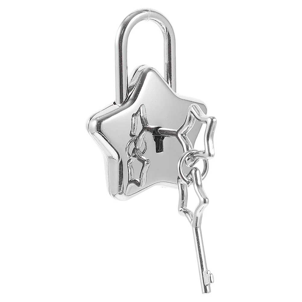Padlock Accessories Small Star Shaped Padlocks with Keys Cute Alloy for DIY Diary