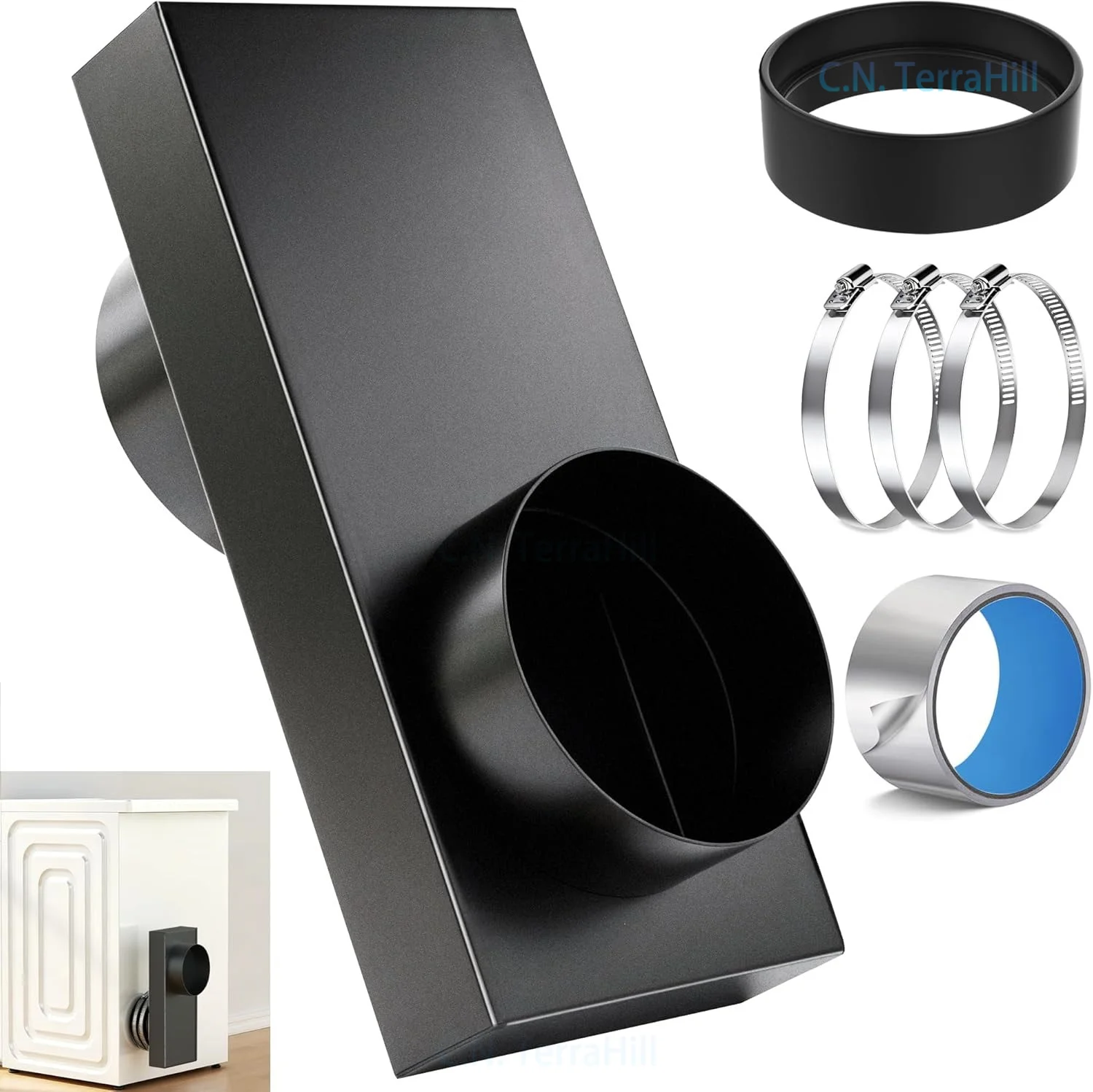 Upgraded 84049 Periscope Dryer Vent Connector Kit 0-5 Inch Dryer Vent Hose Adapter for Tight Spaces