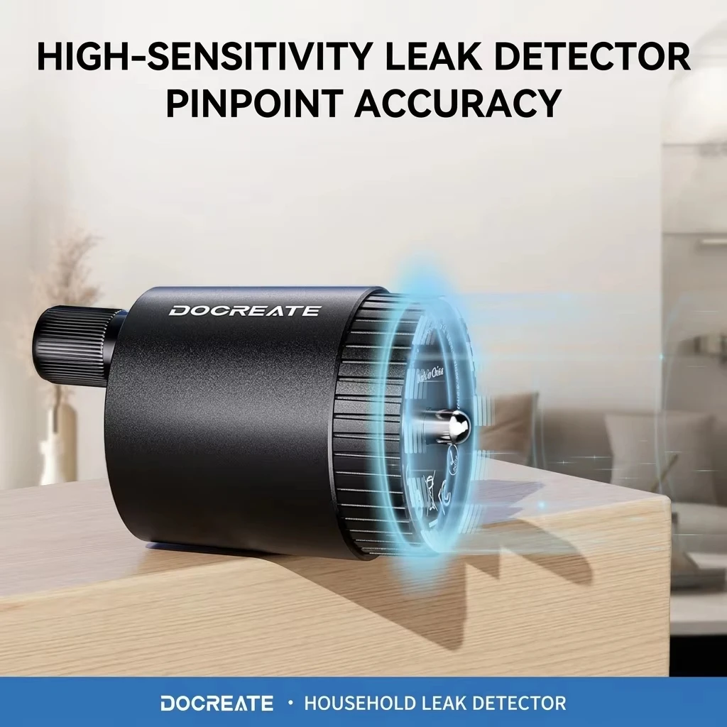 Portable Water Leak Detector Audio Amplifier Underground Pipe Floor Heating Sound Collector Hidden Pipeline Precise Leak Finder