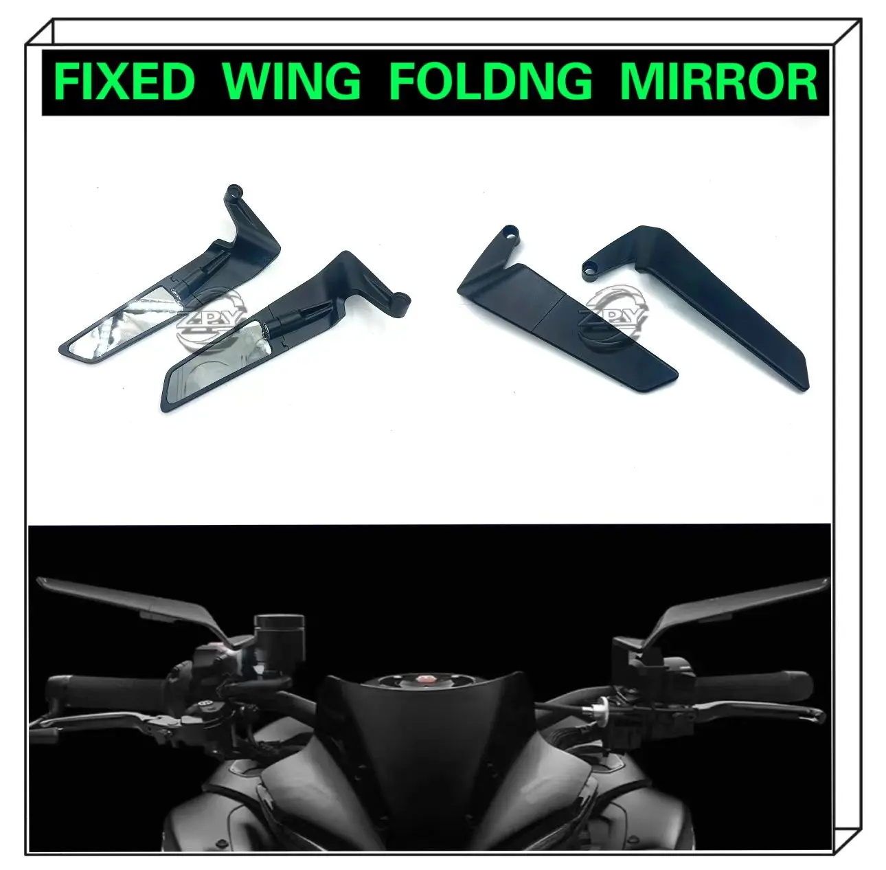 For HONDA CL250 Motorcycle Mirror Modified Wind Wing Adjustable Rotating Rearview Mirror Accessories