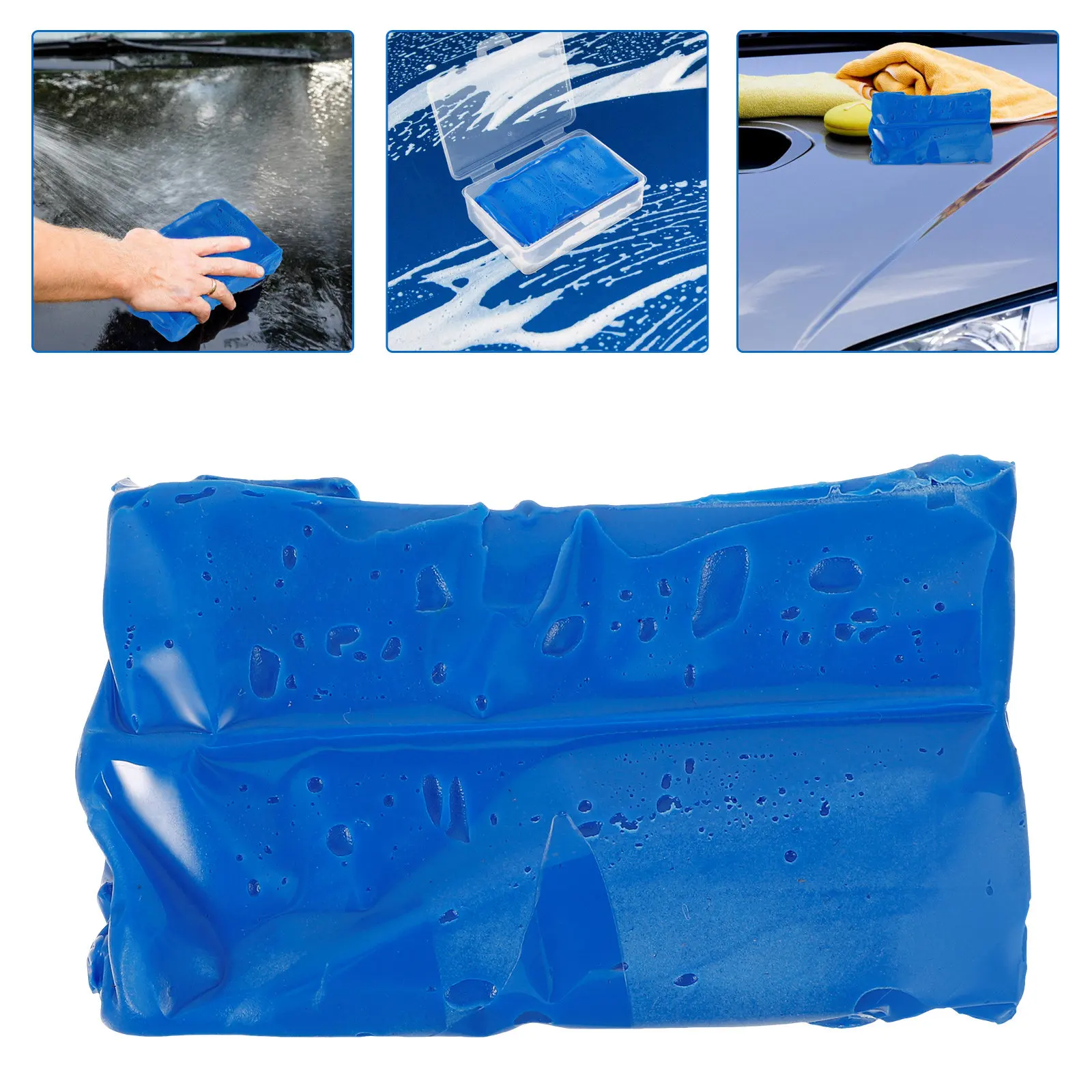 1 Boîte de pâte à polir pour voiture, pour le nettoyage en profondeur des véhicules, nettoyant doux non abrasif pour surfaces, élimine les contaminants de la peinture, des jantes, des vitres et des pare-chocs