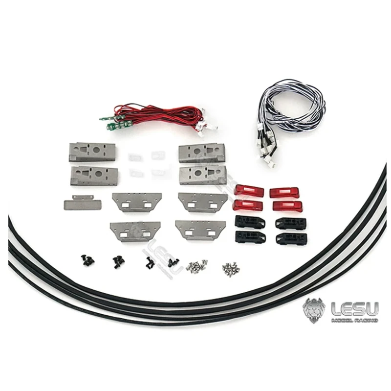 RC 1/14 1 Paar Rückleuchten für Tamiya Hydraulikbagger Lader Muldenkipper für SCANIA MAN VOLVO Anhänger Kipper DIY-Teile – Detail 8