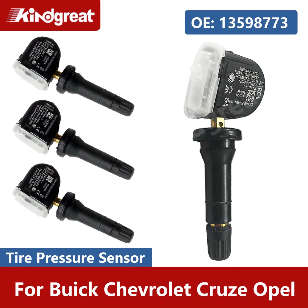 

4PCS/Lot TPMS Tire Pressure Monitor Sensor 13598773 For Buick Chevrolet Cruze Opel