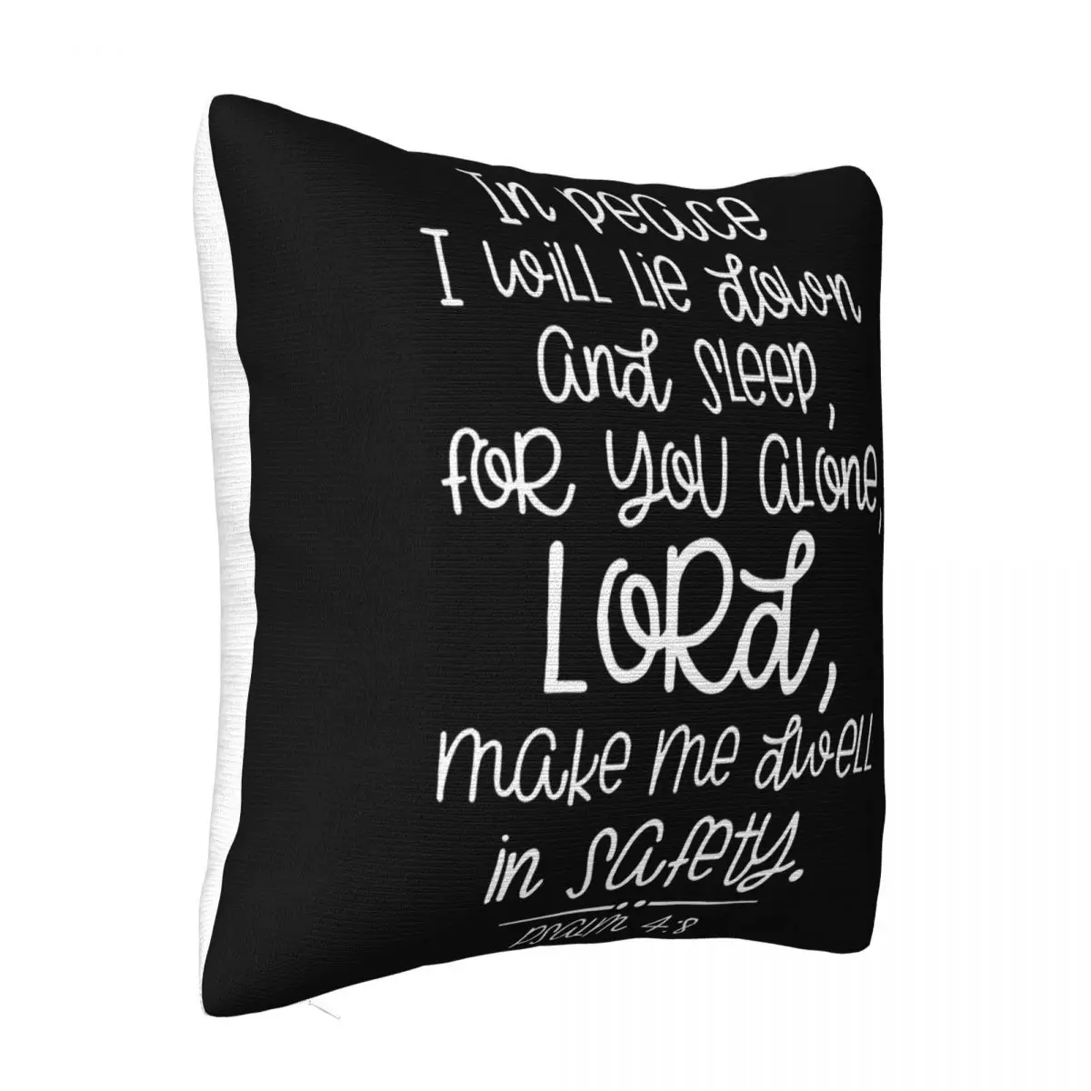 Lord Make Me Dwell In Safety Psalm Bible Verse Religious For Men Retro Mens Brand Pillow Case