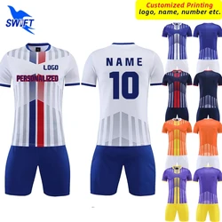 Custom Soccer Jersey Set Print Number Men Football Team Uniform Kids Boy Sport Suit Children Short Sleeve Tracksuit Personalized