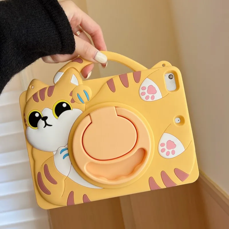 

Детский чехол для iPad 9, 8, 7-го поколения для iPad Air 2 3 4 5 10,9 Mini 6 Pro 11 2024, защитный чехол для планшета с мультяшным слотом для ручки