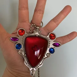 Big Anime  Red Stone of Aja Kars Necklace pendant Cosplay Prop 9cm