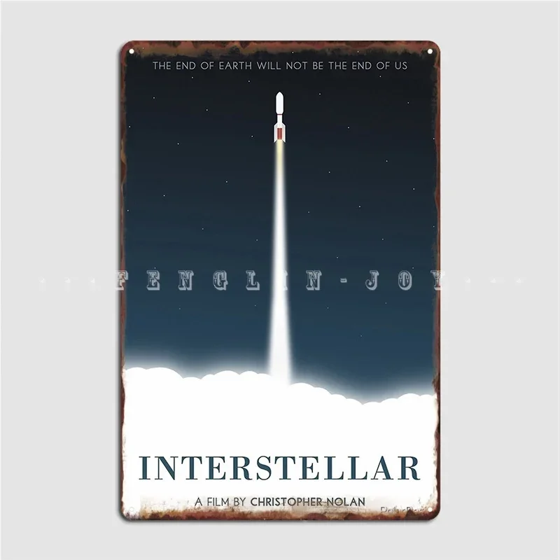 Interstellar Film Metal Sign Club Home Kitchen Design Mural Painting Tin Sign Poster