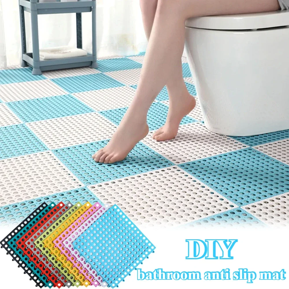 Bathroom Non-slip Shower Mat Splicing Floor Mats Bathroom Floor Mats Home Bath Restroom Kitchen Splicing Waterproof Floor Mats