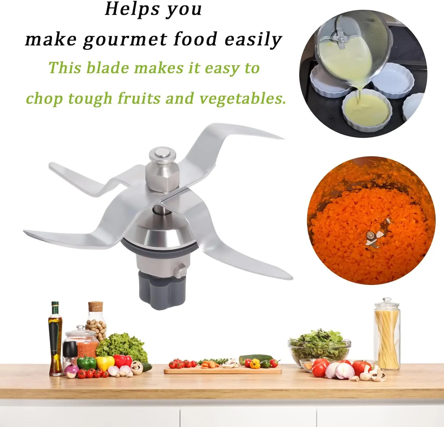 Stainless Steel Replacement Blender Blade Knife for Monsieur Cuisine Connect and Monsieur Cuisine Smart
