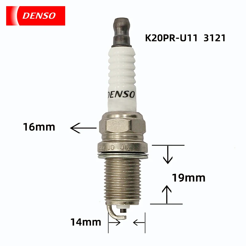 DENSO nickel alloy spark plug K20PR-U11 3121 suitable for Honda Toyota modern Audi nozzle