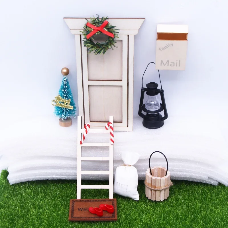 Cross-border new Dollhouse doll house mini Christmas decoration set, miniature scene BJD simulation model