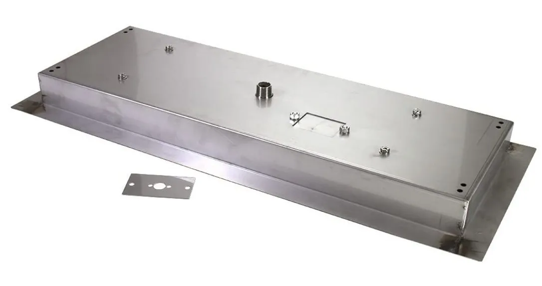 Stainless steel outdoor embedded brazier H-type burner spot 24x8 inch rectangular brazier plate