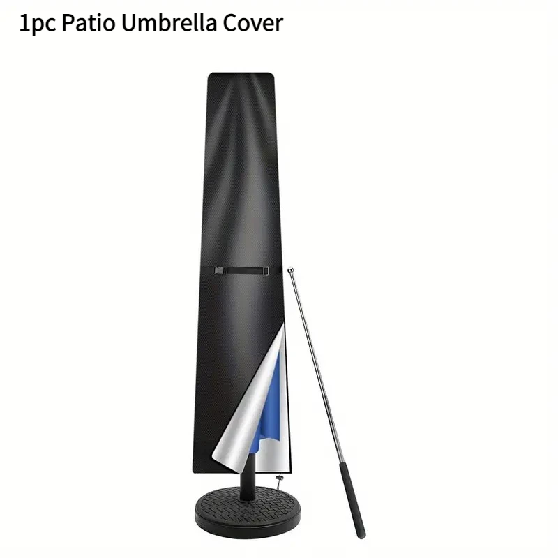 Outdoor Patio Offset Banana Umbrella Cover, Waterproof Cylindrical Protective Sleeve for Cantilever Parasol
