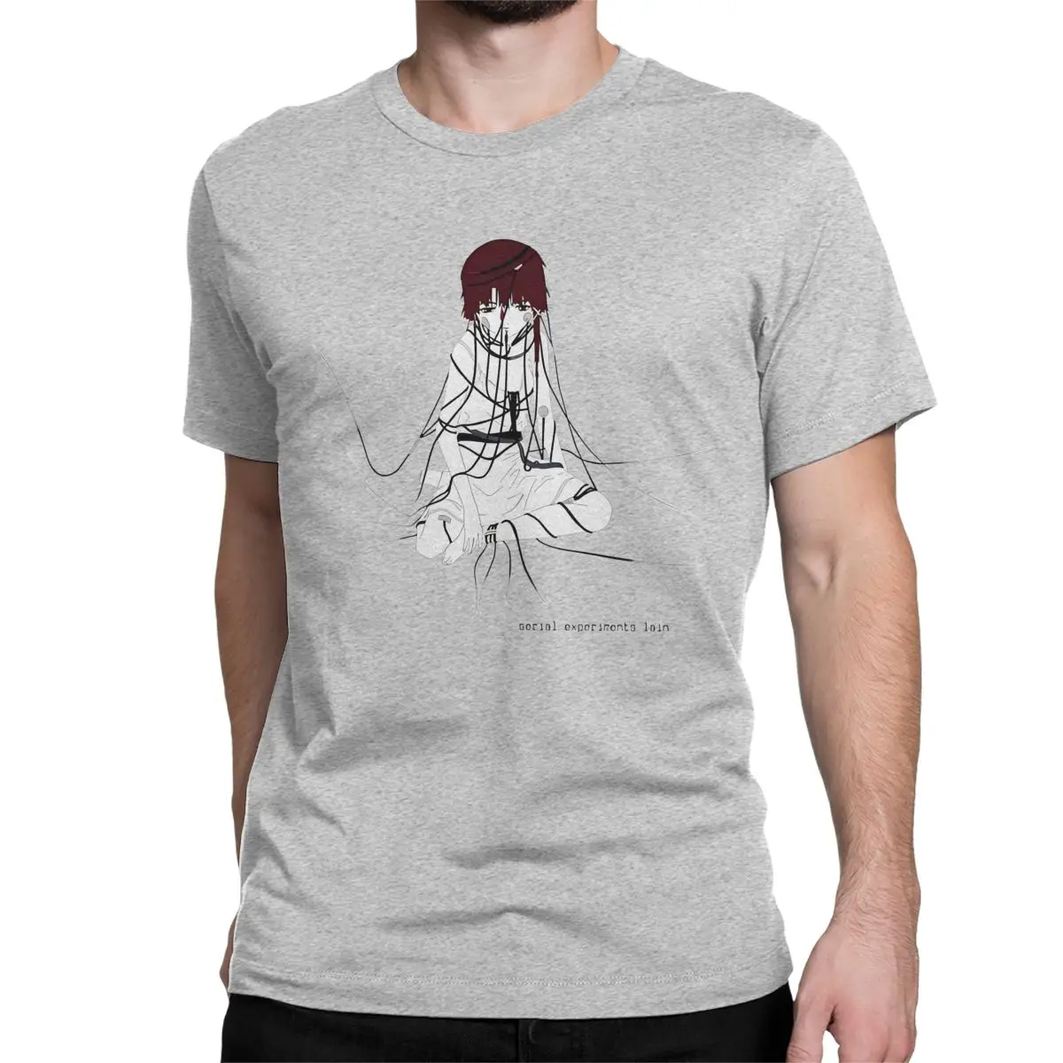 Serial Experiments Lain Bedroom Men Women Anime Lwakura Sci Fi Manga Novelty Tee Shirt T-Shirt 100% Cotton Plus Size Clothing