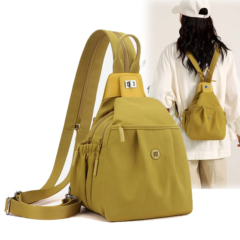 

High Quality Casual Commuter Backpack Fashionable Double Shoulder Bag Waterproof Nylon Material Travel Friendly Lightweight