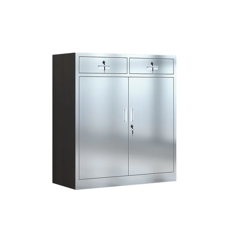 

304 Stainless Steel Short Office File Drawer Locker Storage Locked Small Tool Side