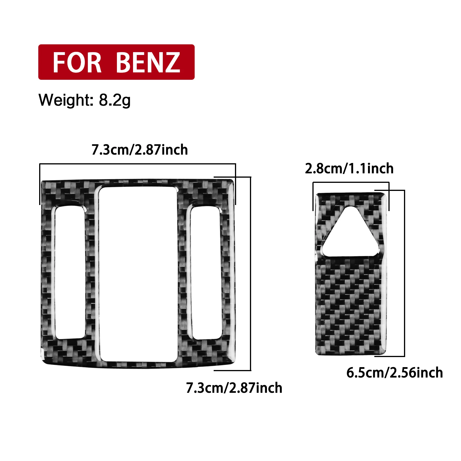 Carbon Fiber For Mercedes-Benz E-Class W212/S212 2011-2015 Car Hazard Light Frame Trim Customizable Sticker Interior Accessories