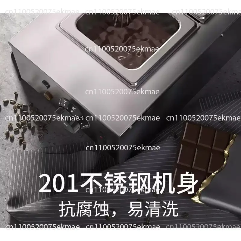 Commercial Chocolate Melting Machine, Double-Tank Electric Chocolate Melter for Baking
