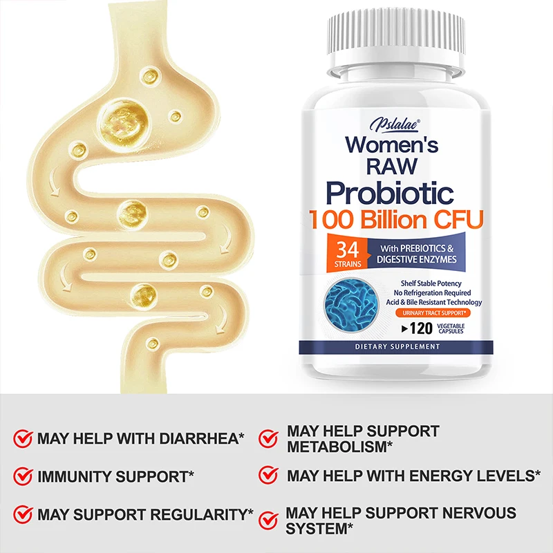 Women\'s RAW Probiotics 100 Billion CFU - Support Gastrointestinal Health, Promote Bowel Movements and Improve Digestion