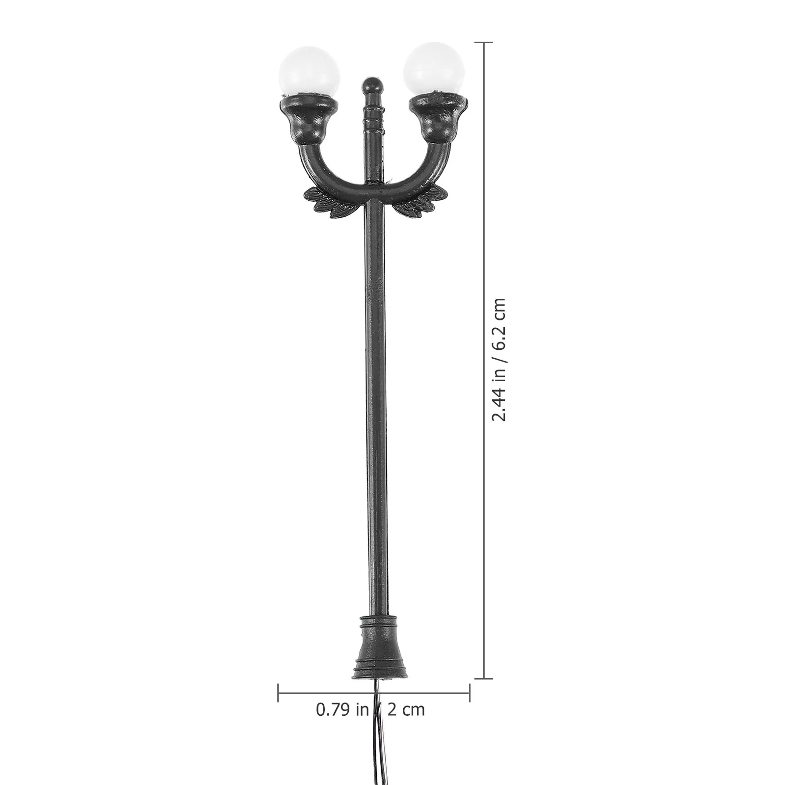 3Pcs Premium Plastic Mini Street Lamp Set for Sand Table Landscaping DIY Decoration European Style Garden Lamp Retro Design