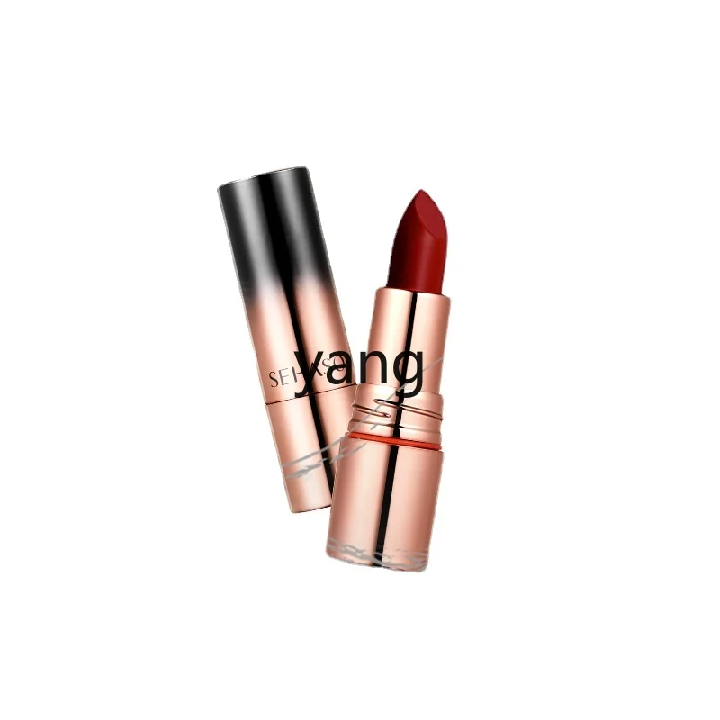 L'm'm Cinnabar Orange Lipstick No Stain on Cup Non-Fading Waterproof Matte Finish White